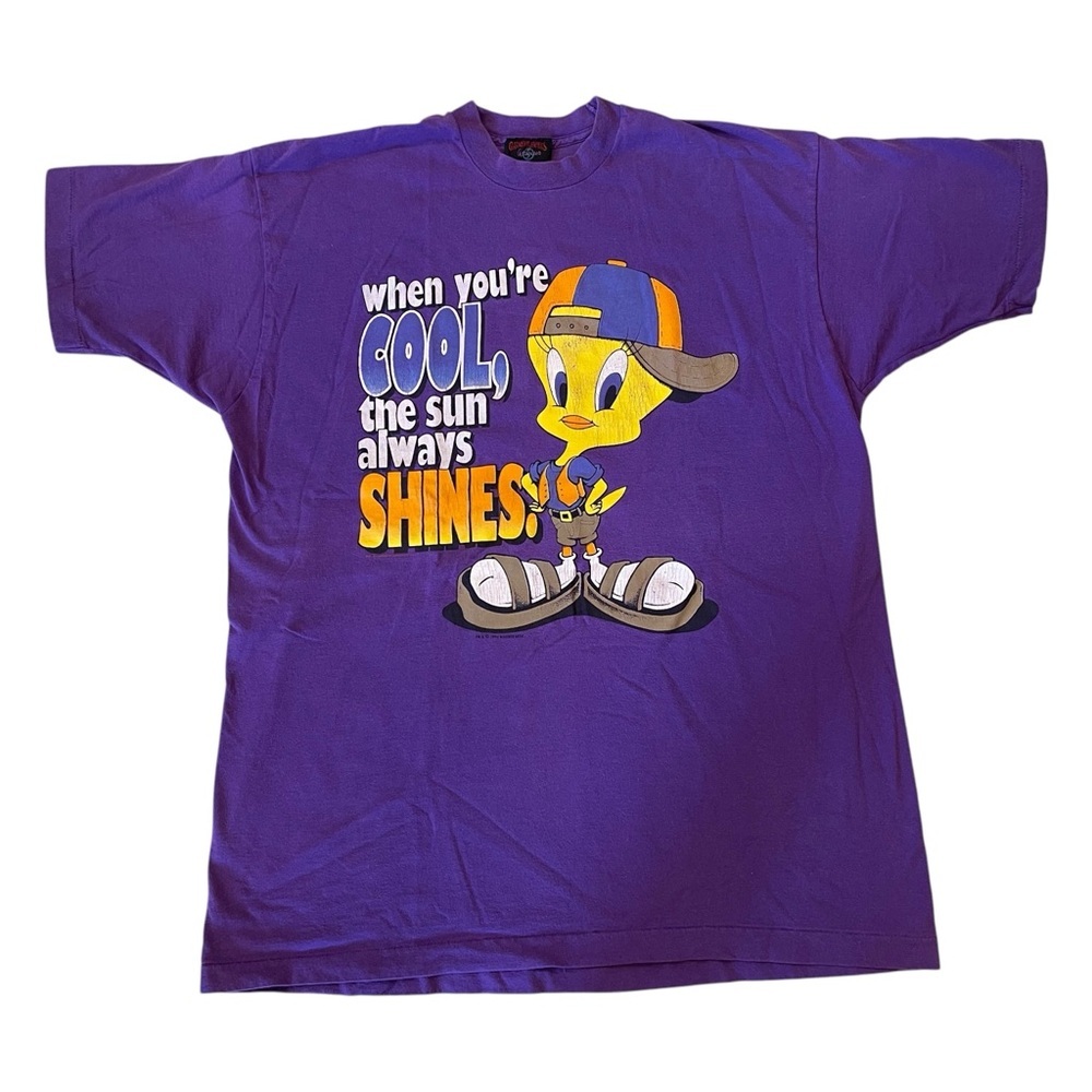 Vtg T Shirt Tweety Bird Unisex Tee 90s 1994 Garment Graphic Warner Bros Size XXL